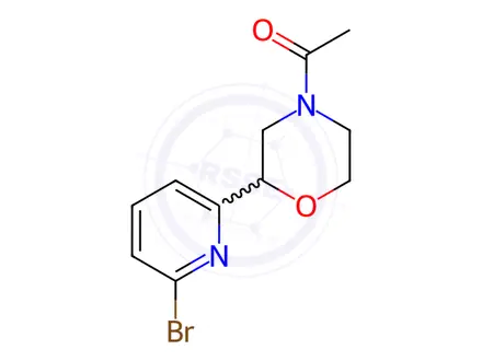 Chemical structure of 1-(2-(6-Bromopyridin-2-yl)morpholino)ethanone