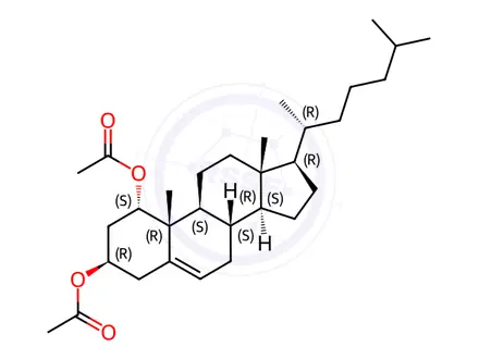 Chemical structure of (1alpha,3beta)-cholest-5-ene-1,3-diyl diacetate