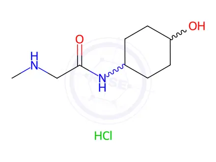 Chemical structure of N-(4-hydroxycyclohexyl)-2-(methylamino)acetamide hydrochloride
