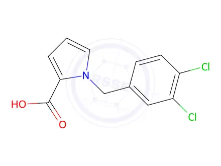 Chemical structure of 1-[(3,4-Dichlorophenyl)methyl]-1H-pyrrole-2-carboxylic Acid