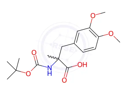 Chemical structure of N-Boc-3,4-dimethoxy-a-methyl-DL-phenylalanine