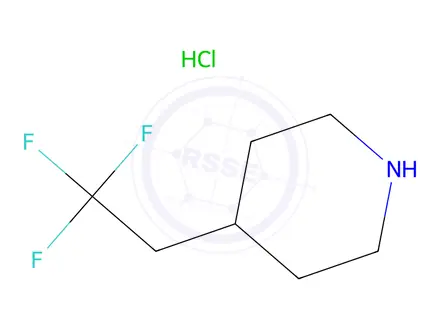 Chemical structure of 4-(2,2,2-Trifluoroethyl)piperidine hydrochloride