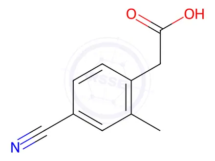 Chemical structure of 2-(4-Cyano-2-Methylphenyl)acetic acid