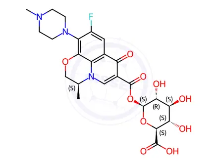 Chemical structure of Levofloxacin Acyl-b-D-glucuronide 80%