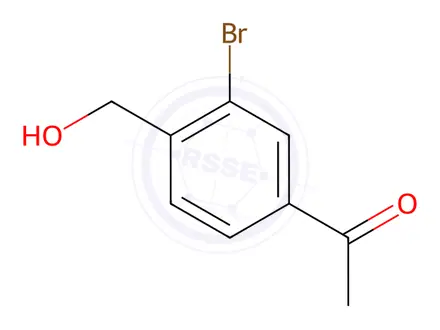 Chemical structure of 1-[3-Bromo-4-(hydroxymethyl)phenyl]ethanone