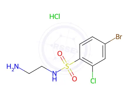 Chemical structure of N-(2-aminoethyl)-4-bromo-2-chlorobenzenesulfonamide hydrochloride