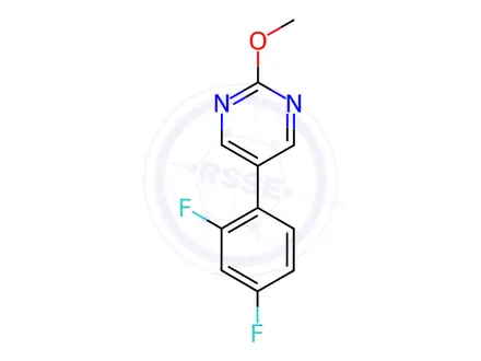 Chemical structure of 5-(2,4-Difluorophenyl)-2-methoxypyrimidine