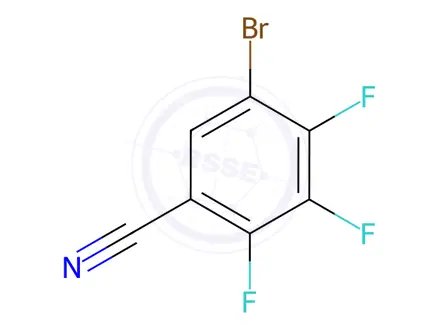 Chemical structure of Benzonitrile, 5-bromo-2,3,4-trifluoro-
