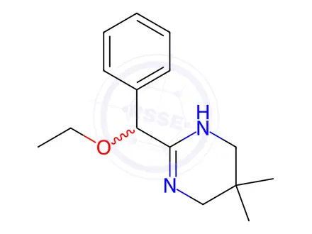 Chemical structure of 3,4,5,6-Tetrahydro-5,5-dimethyl-2-(α-ethoxybenzyl)pyrimidine