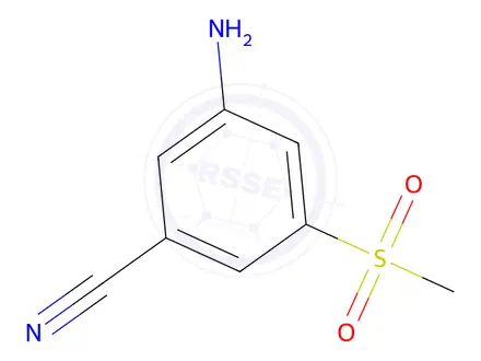 Chemical structure of 3-Amino-5-(methylsulfonyl)benzonitrile