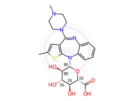 Chemical structure of Olanzapine 10-N-Glucuronide