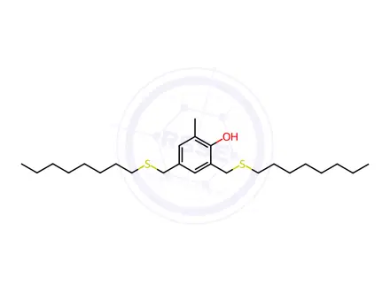 Chemical structure of 2-Methyl-4,6-bis(octylsulfanylmethyl)phenol