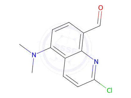 Chemical structure of 2-Chloro-5-(dimethylamino)quinoline-8-carbaldehyde