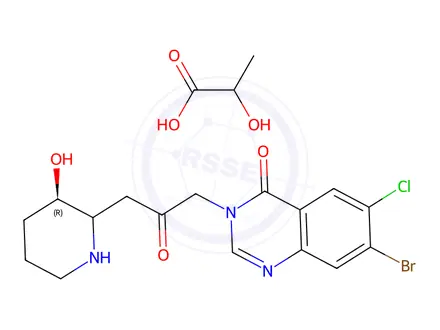Chemical structure of Halofuginone Lactate