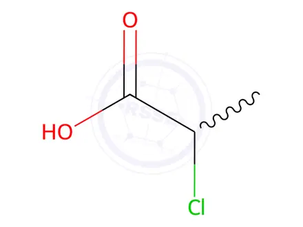 Chemical structure of 2-Chloropropionic Acid practical grade