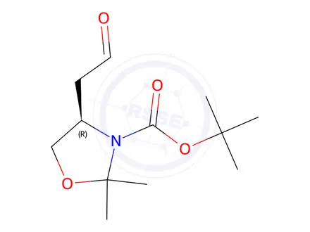 Chemical structure of (R)-TERT-BUTYL 2,2-DIMETHYL-4-(2-OXOETHYL)OXAZOLIDINE-3-CARBOXYLATE