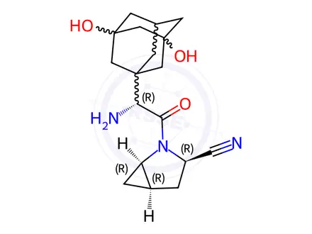 Chemical structure of (2R,2’R,cis)-7-Hydroxy-saxagliptin
