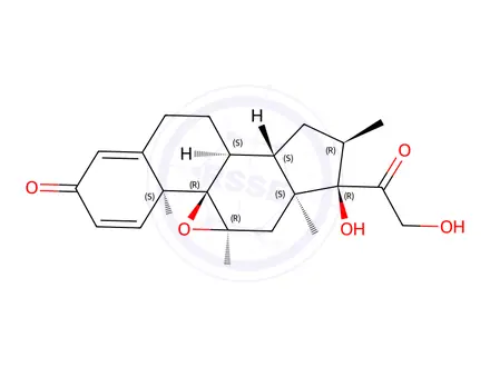 Chemical structure of (11α,16alpha)-9,11-Epoxy-17,21-dihydroxy-16-methylpregna-1,4-diene-3,20-dione