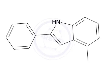 Chemical structure of 4-Methyl-2-phenylindole, 97%