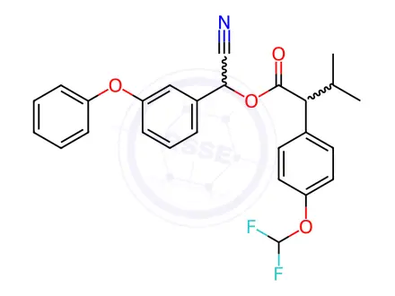 Chemical structure of Flucythrinate(mixture of isomers) in n-Hexane