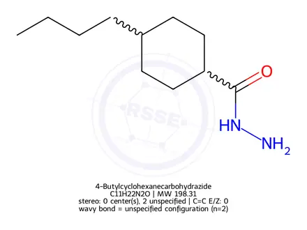 Chemical structure of 4-Butylcyclohexanecarbohydrazide