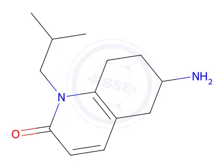 Chemical structure of 6-Amino-1-isobutyl-5,6,7,8-tetrahydroquinolin-2(1H)-one
