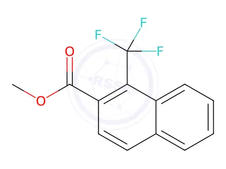 Chemical structure of 2-Naphthalenecarboxylic acid, 1-(trifluoromethyl)-, methyl ester