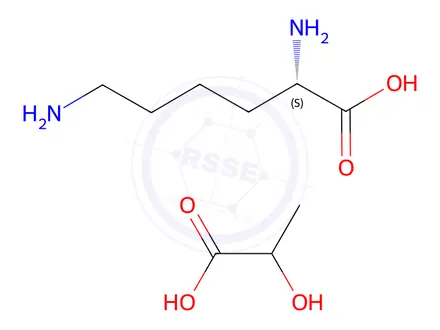 Chemical structure of Lysine DL-lactate