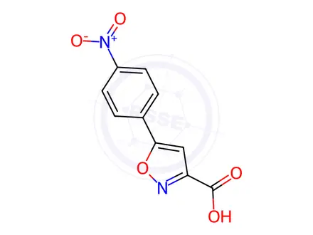 Chemical structure of 5-(4-Nitrophenyl)isoxazole-3-carboxylic Acid