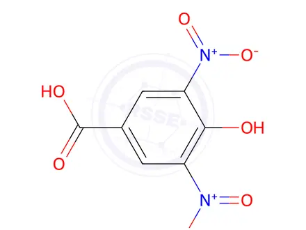 Chemical structure of 3,5-Dinitro-4-hydroxybenzoic Acid