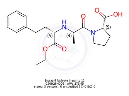 Chemical structure of Enalapril Maleate Impurity 12