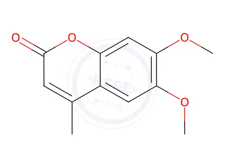 Chemical structure of 6,7-Dimethoxy-4-methylcoumarin