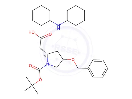 Chemical structure of (Tert-Butoxy)Carbonyl L-β-HomohydroxyPro(OBzl)DCHA
