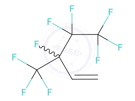 Chemical structure of 3,4,4,5,5,5-Hexafluoro-3-(trifluoromethyl)pent-1-ene