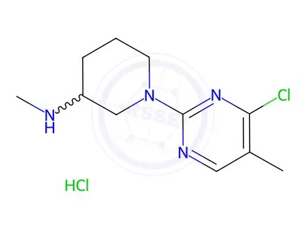 Chemical structure of 1-(4-Chloro-5-methylpyrimidin-2-yl)-N-methylpiperidin-3-amine hydrochloride