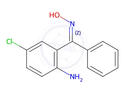 Chemical structure of (Z)-(2-Amino-5-chlorophenyl)(phenyl)methanone Oxime