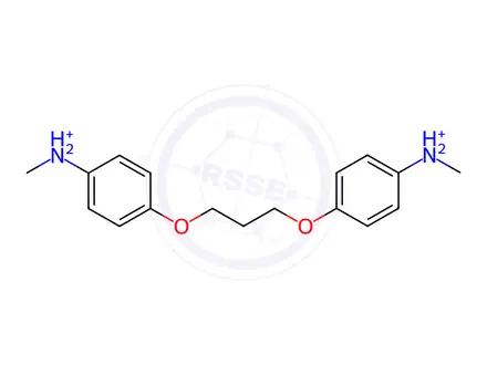 Chemical structure of methyl-[4-[3-(4-methylammoniophenoxy)propoxy]phenyl]azanium dichloride