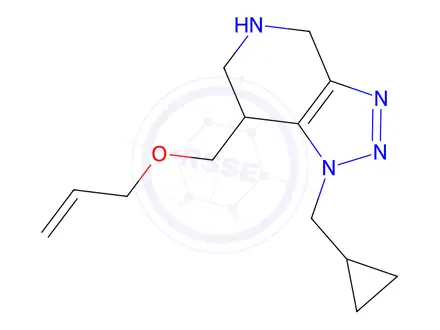 Chemical structure of 7-((Allyloxy)methyl)-1-(cyclopropylmethyl)-4,5,6,7-tetrahydro-1H-[1,2,3]triazolo[4,5-c]pyridine