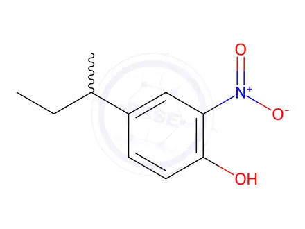 Chemical structure of 4-(1-methylpropyl)-2-nitrophenol