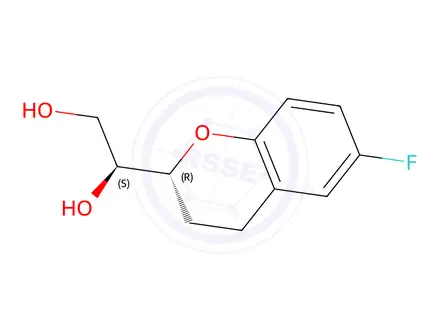 Chemical structure of (1’S,2R)-2-(1’,2’-Dihydroxyethyl)-6-fluorochromane