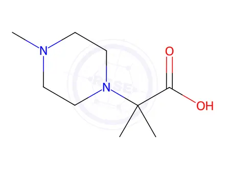 Chemical structure of 2-Methyl-2-(4-methylpiperazin-1-yl)propanoic acid