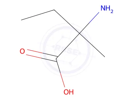 Chemical structure of 2-AMINO-2-METHYLBUTYRIC ACID
