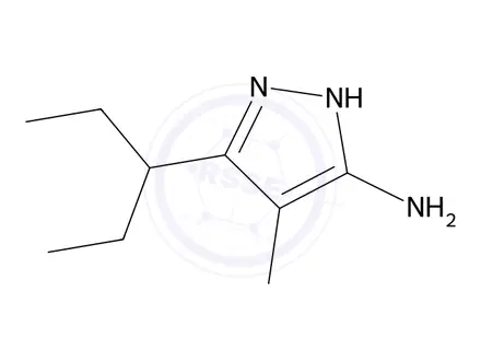 Chemical structure of 4-Methyl-3-(pentan-3-yl)-1h-pyrazol-5-amine