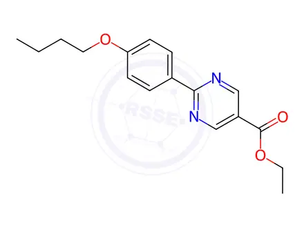 Chemical structure of 4-Butoxyphenethyl pyrimidine-5-carboxylate
