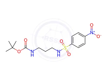 Chemical structure of Carbamic acid, N-[3-[[(4-nitrophenyl)sulfonyl]amino]propyl]-, 1,1-dimethylethyl ester