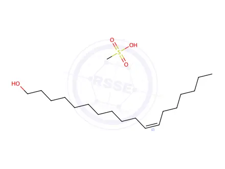 Chemical structure of 11-Octadecen-1-ol, 1-methanesulfonate, (11Z)-