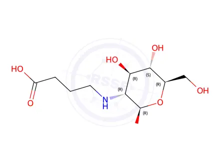 Chemical structure of 2-N-(carboxypropylamino)-2-deoxyglucopyranose