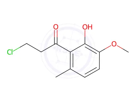 Chemical structure of 3-Chloro-1-(2-hydroxy-3-methoxy-6-methylphenyl)-1-propanone