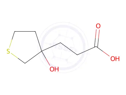 Chemical structure of 3-(3-Hydroxytetrahydrothiophen-3-yl)propanoic acid