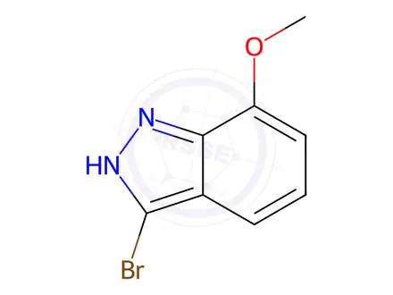 Chemical structure of 3-Bromo-7-methoxy-1H-indazole